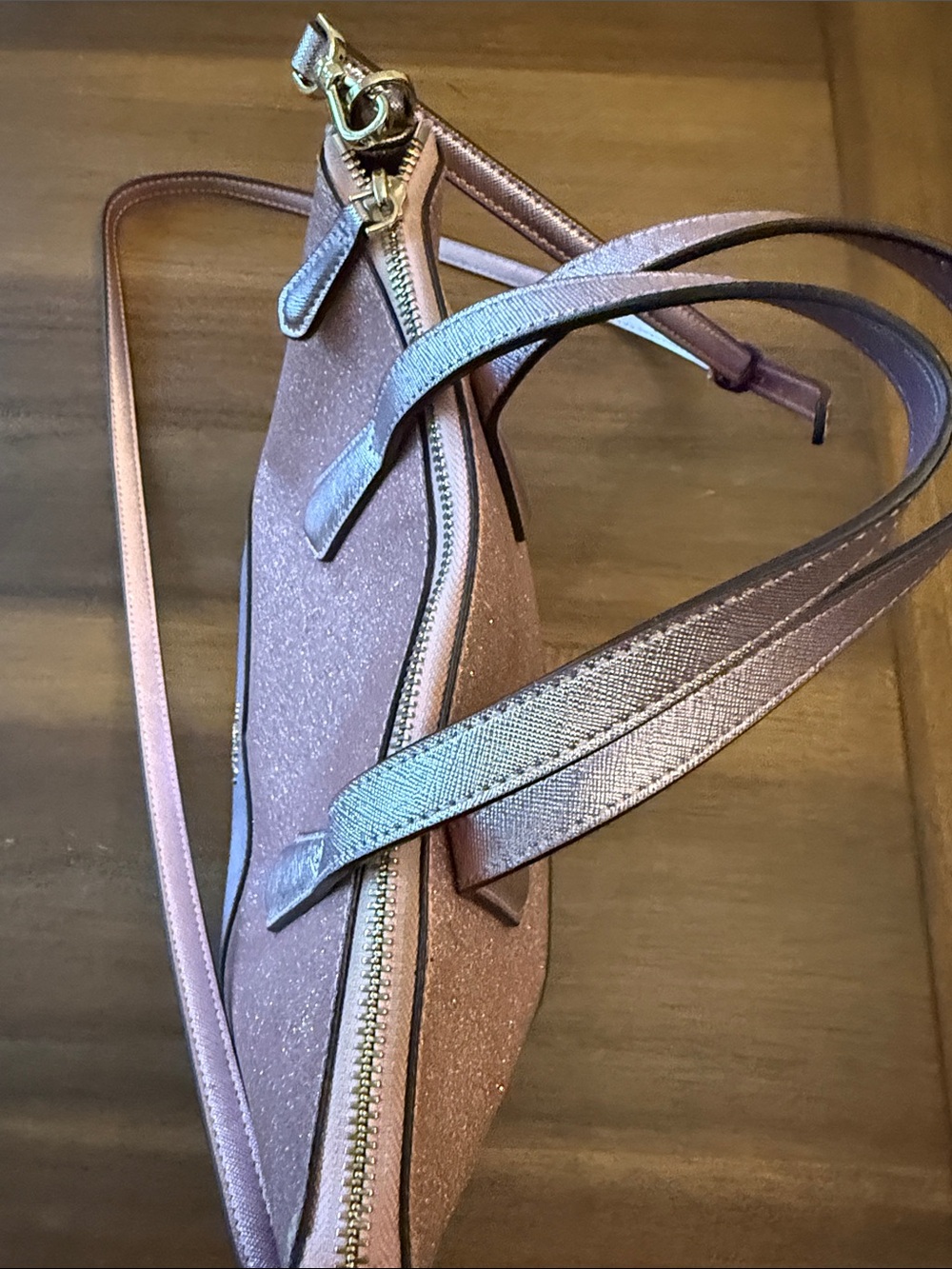 kate spade Pink Glitter Tote with Top Handles - Picture 9 of 14